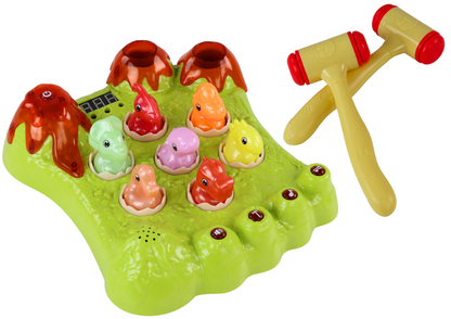 Jogo whac-a-mole dinossauros com luz e som verde