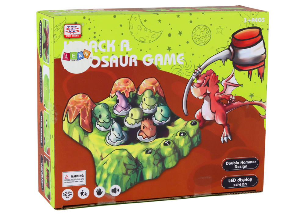 Jogo whac-a-mole dinossauros com luz e som verde