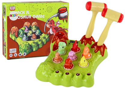 Jogo whac-a-mole dinossauros com luz e som verde