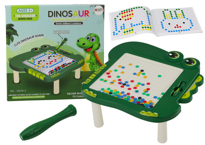 Quadro magnético educativo dinossauro mesa verde