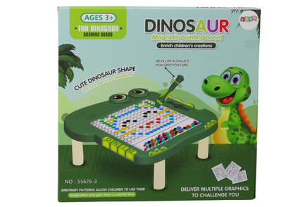 Quadro magnético educativo dinossauro mesa verde