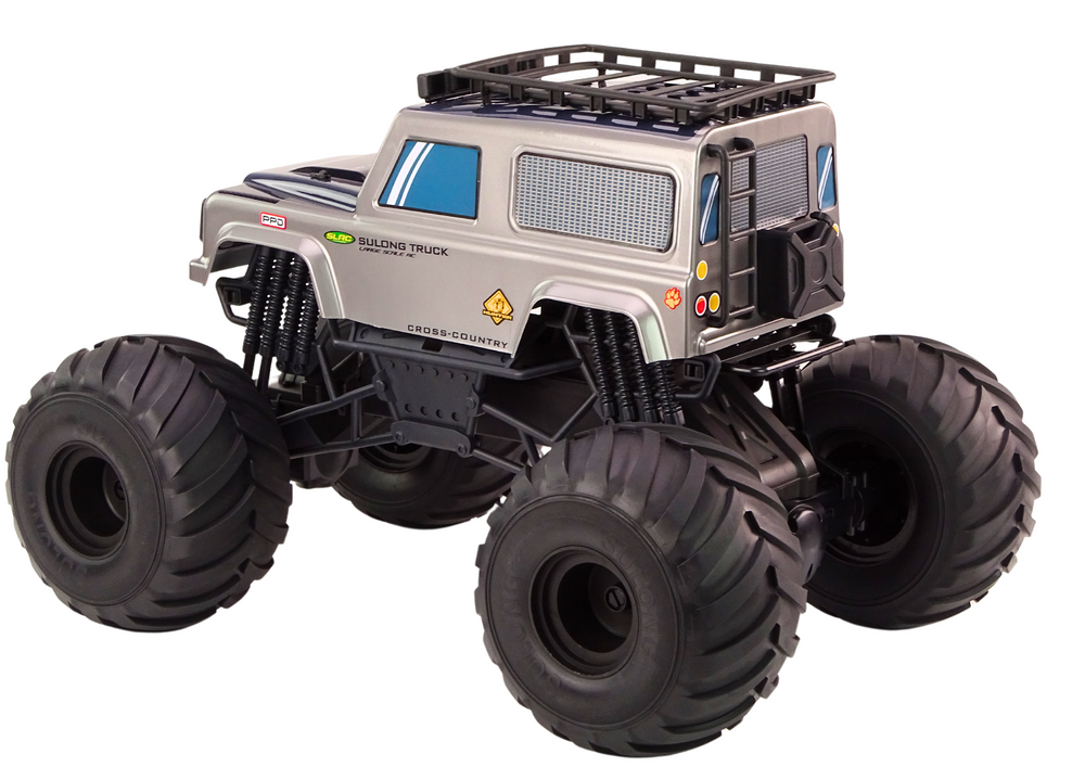 Carro RC grande SUV 1:6 cinza 2.4G