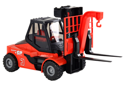 Empilhador vermelho 1:16 com garfos móveis luz e som