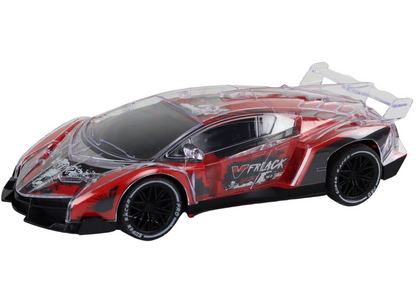 Carro desportivo RC 1:16 vermelho com luzes