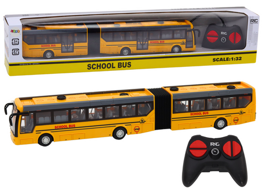 Autocarro escolar articulado RC 1:32 amarelo