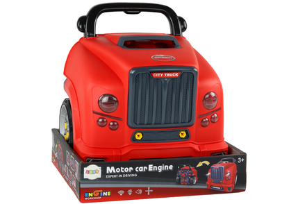 Camião motor oficina desmontagem DIY vermelho