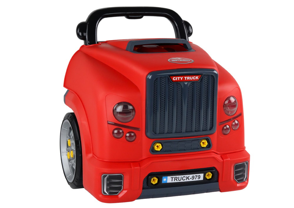 Camião motor oficina desmontagem DIY vermelho