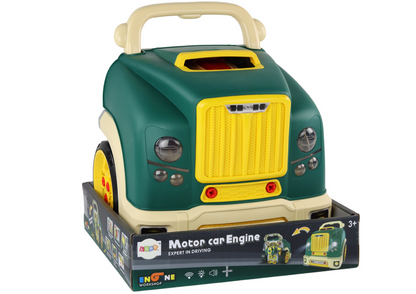 Camião motor oficina desmontagem DIY verde