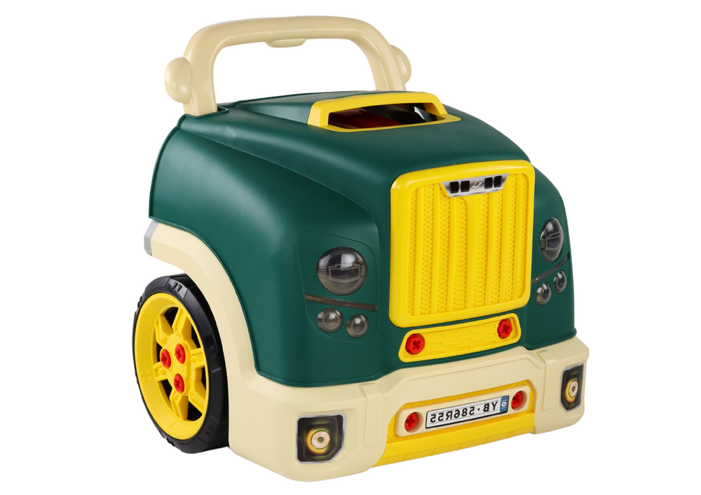 Camião motor oficina desmontagem DIY verde