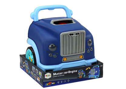 Camião motor oficina desmontagem DIY azul