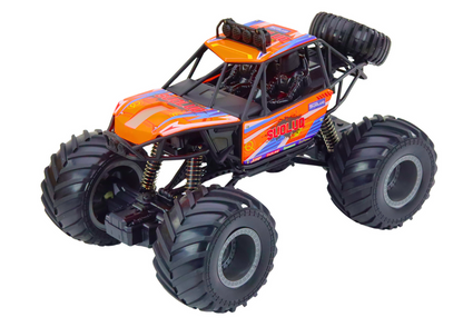 Carro RC todo-o-terreno 1:8 com amortecedores laranja