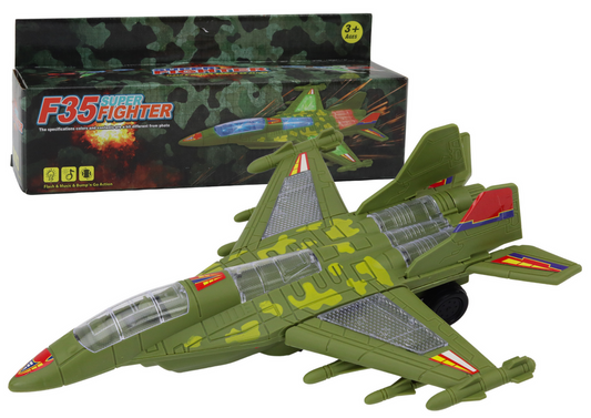 Caça militar F35 com luz e som verde