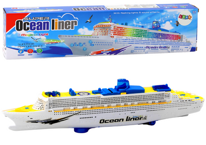 Navio cruzeiro com luz e som