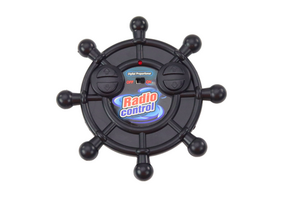 Barco polícia RC azul 27MHz