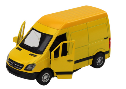 Carrinha entrega 1:32 luz som vermelho preto amarelo branco (1 unidade, sortido)