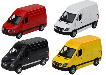 Carrinha entrega 1:32 luz som vermelho preto amarelo branco (1 unidade, sortido)