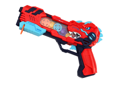 Pistola projetor dinossauro luz e som (1 unidade, sortido)
