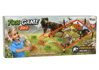Jogo lançamento saco e argolas 2 em 1 dinossauros