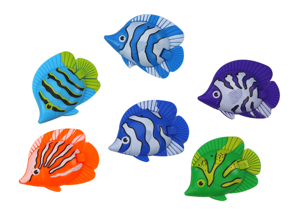 Cesto pesca tubarão com peixes azul