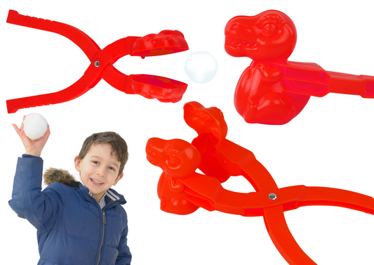 Brinquedo fazer bolas de neve dinossauro vermelho