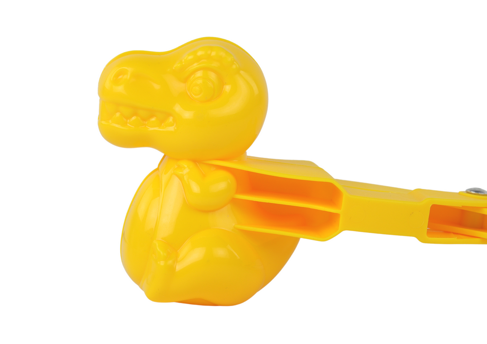 Brinquedo fazer bolas de neve dinossauro amarelo
