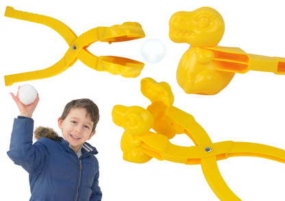 Brinquedo fazer bolas de neve dinossauro amarelo