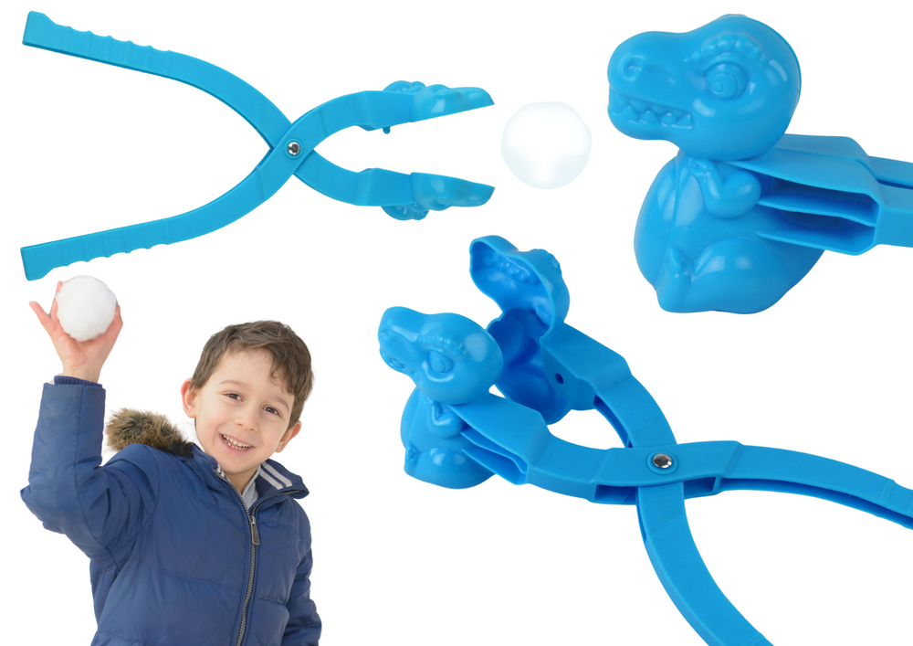 Brinquedo fazer bolas de neve dinossauro azul