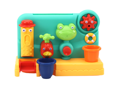 Brinquedo banho fonte moinho sapo torneira