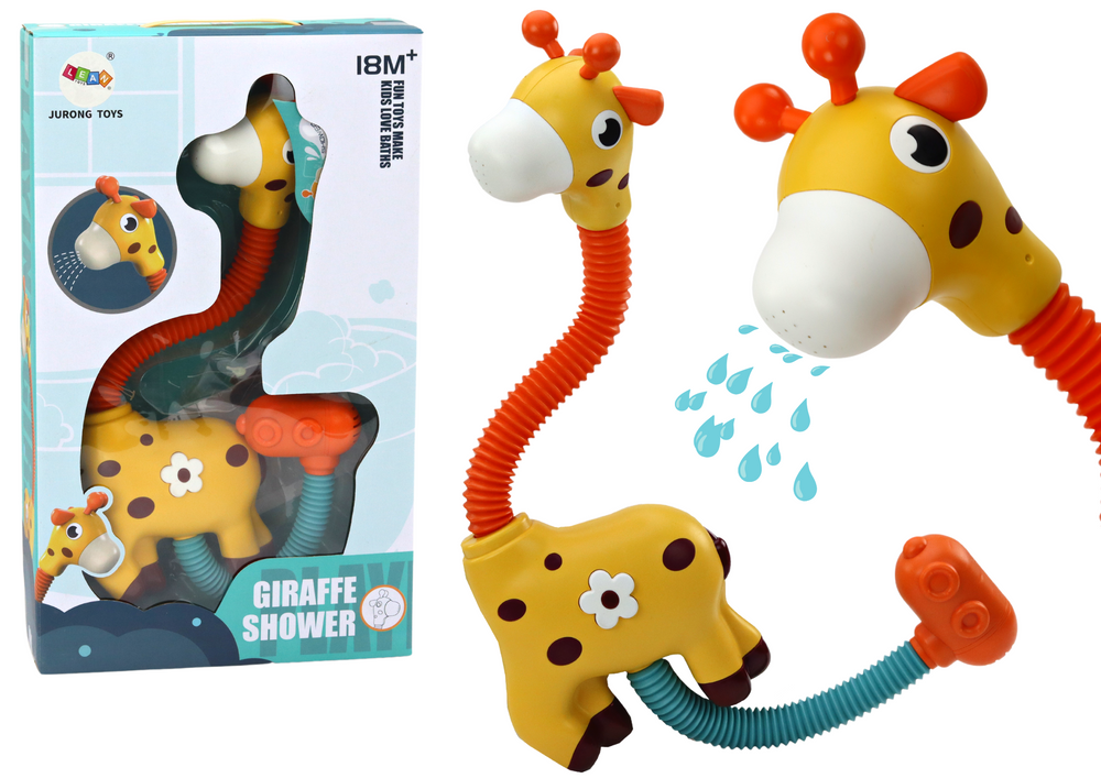 Brinquedo banho girafa chuveiro amarelo
