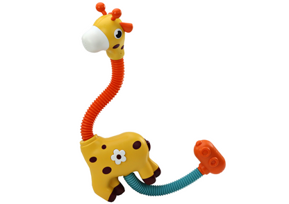 Brinquedo banho girafa chuveiro amarelo