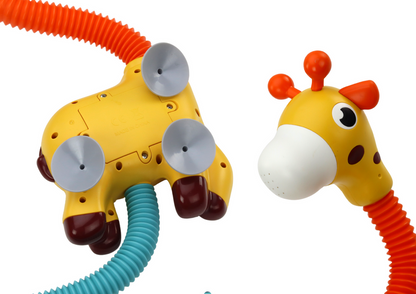 Brinquedo banho girafa chuveiro amarelo