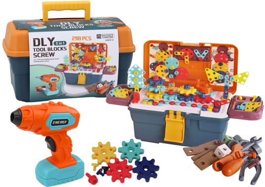 Puzzle construção 3D com berbequim DIY desmontagem