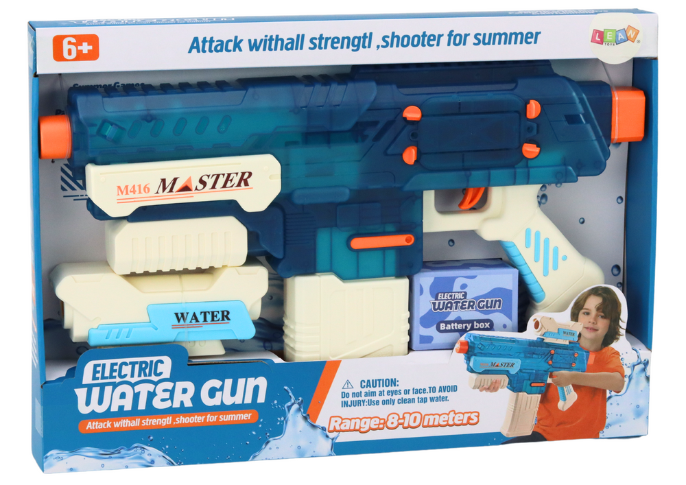 Pistola água recarregável M416 500 ml alcance 8-10 m