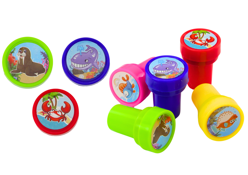 Carimbos decorativos animais marinhos 12 padrões (1 unidade, sortido)