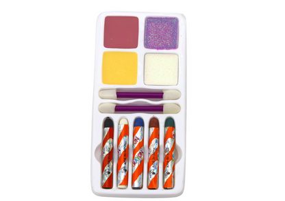 Conjunto pintura facial com glitter tintas e lápis