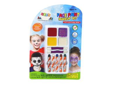 Conjunto pintura facial com glitter tintas e lápis
