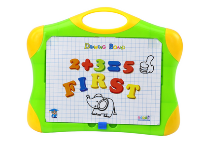 Quadro magnético educativo letras números com caneta