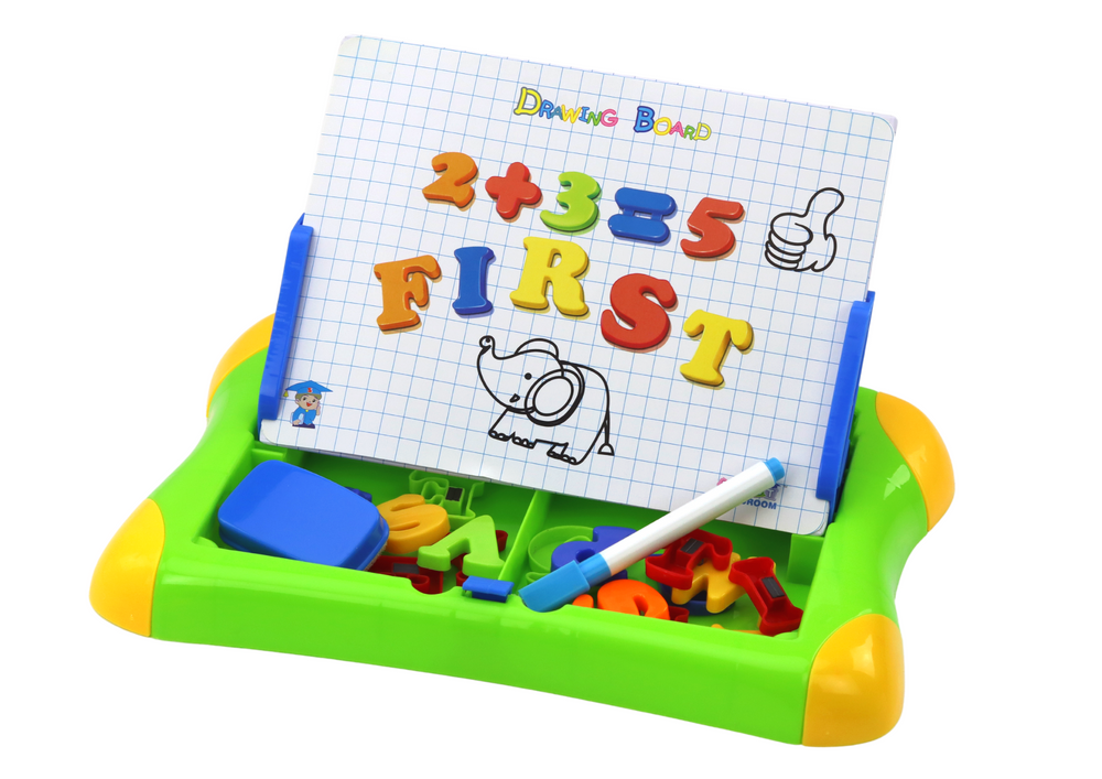 Quadro magnético educativo letras números com caneta