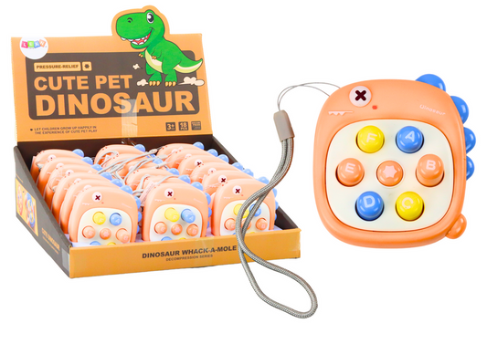 Jogo whac-a-mole letras dinossauro laranja (1 unidade)