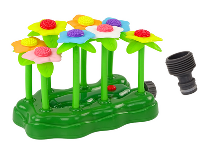 Aspersor infantil flores com luz para jardim