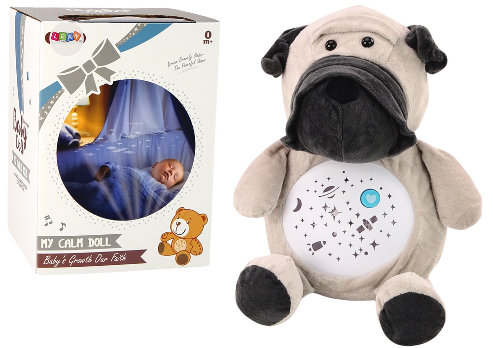 Urso peluche dormir luz som modo noite/dia cão