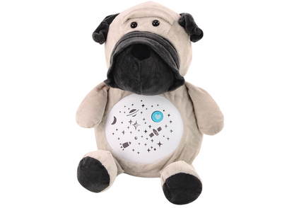 Urso peluche dormir luz som modo noite/dia cão