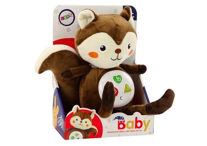 Esquilo peluche interativo dormir melodias