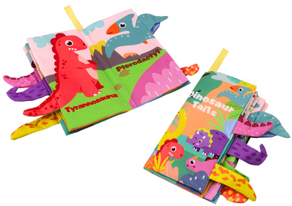 Livro macio educativo dinossauros colorido