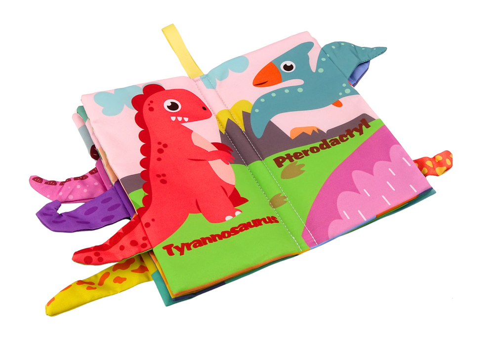 Livro macio educativo dinossauros colorido