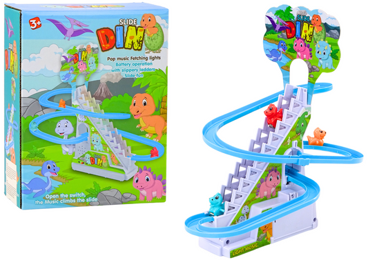 Pista dinossauros com escadas luz e som