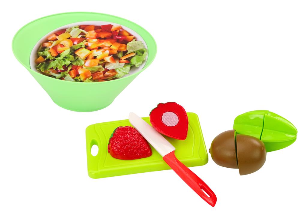 Conjunto cortar alimentos salada utensílios bandeja 25 peças