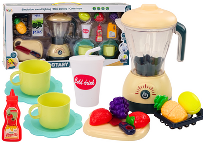 Liquidificadora elétrica com frutas para cortar luz e som