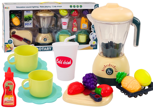 Liquidificadora elétrica com frutas para cortar luz e som