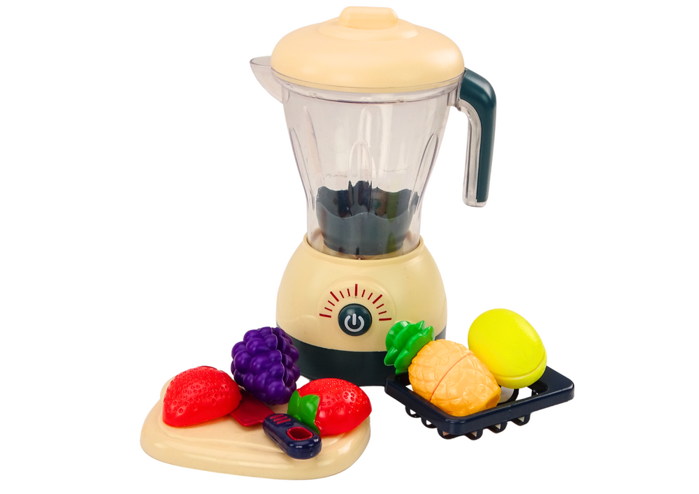 Liquidificadora elétrica com frutas para cortar luz e som